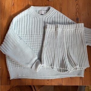Knotty Ones ORGANIC COTTON SWEATER & SHORTS SET - S/M